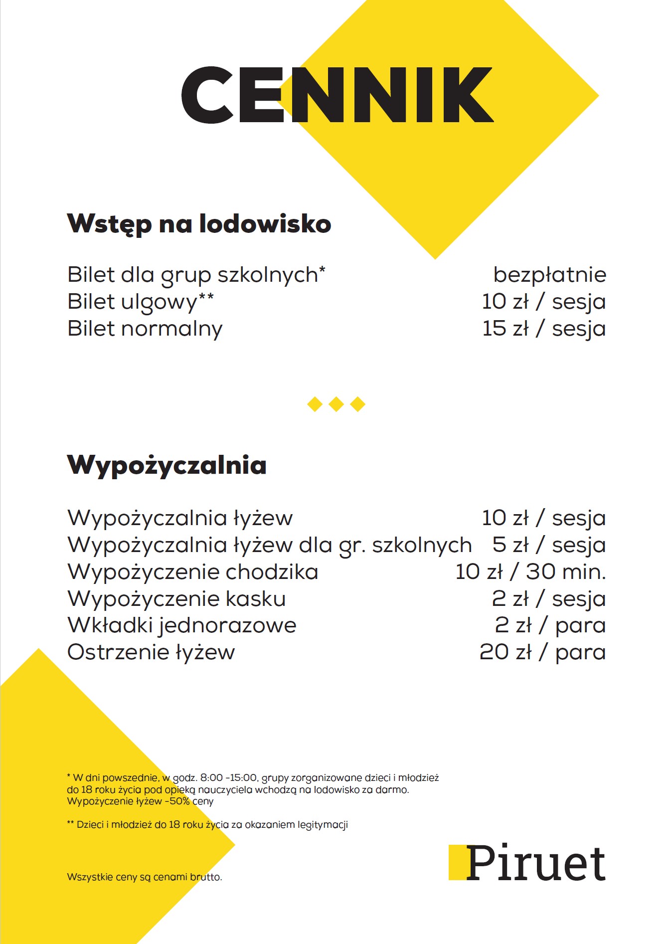 Lodowisko w Grodzisku Mazowieckim cennik