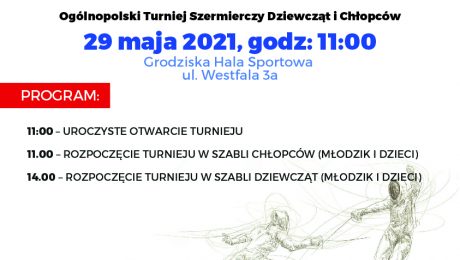 Plakat ogólnopolskiego turnieju szermierczego