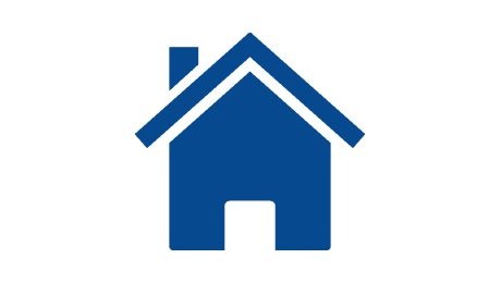 ikonografika przedstawiająca dom w kolorze ciemnoniebieskim na białym tle