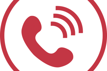 Ikonka słuchawki telefonu czerwona