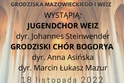 Plakat zaprasza na koncert chóru z Weiz