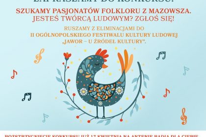 „Jawor u źródeł kultury 2023” plakat konkursu folkowego