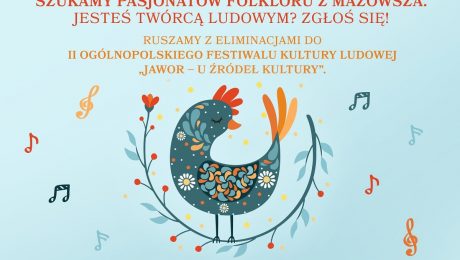 „Jawor u źródeł kultury 2023” plakat konkursu folkowego