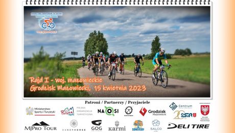 Plakat rajd rowerowy przez Polskę