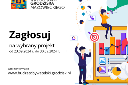 głosowanie na projekty w budżecie obywatelskim Grodziska Mazowieckiego