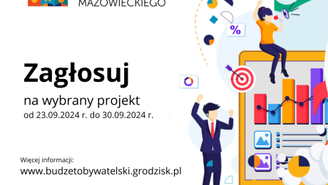 głosowanie na projekty w budżecie obywatelskim Grodziska Mazowieckiego