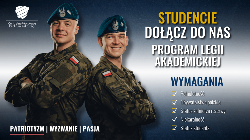 Plakat Programu Legii akademickiej wymagania