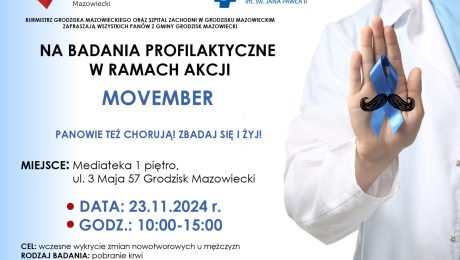 Badania profilaktyczne w celu wczesnego wykrycia raka prostaty w ramach światowej akcji Movember