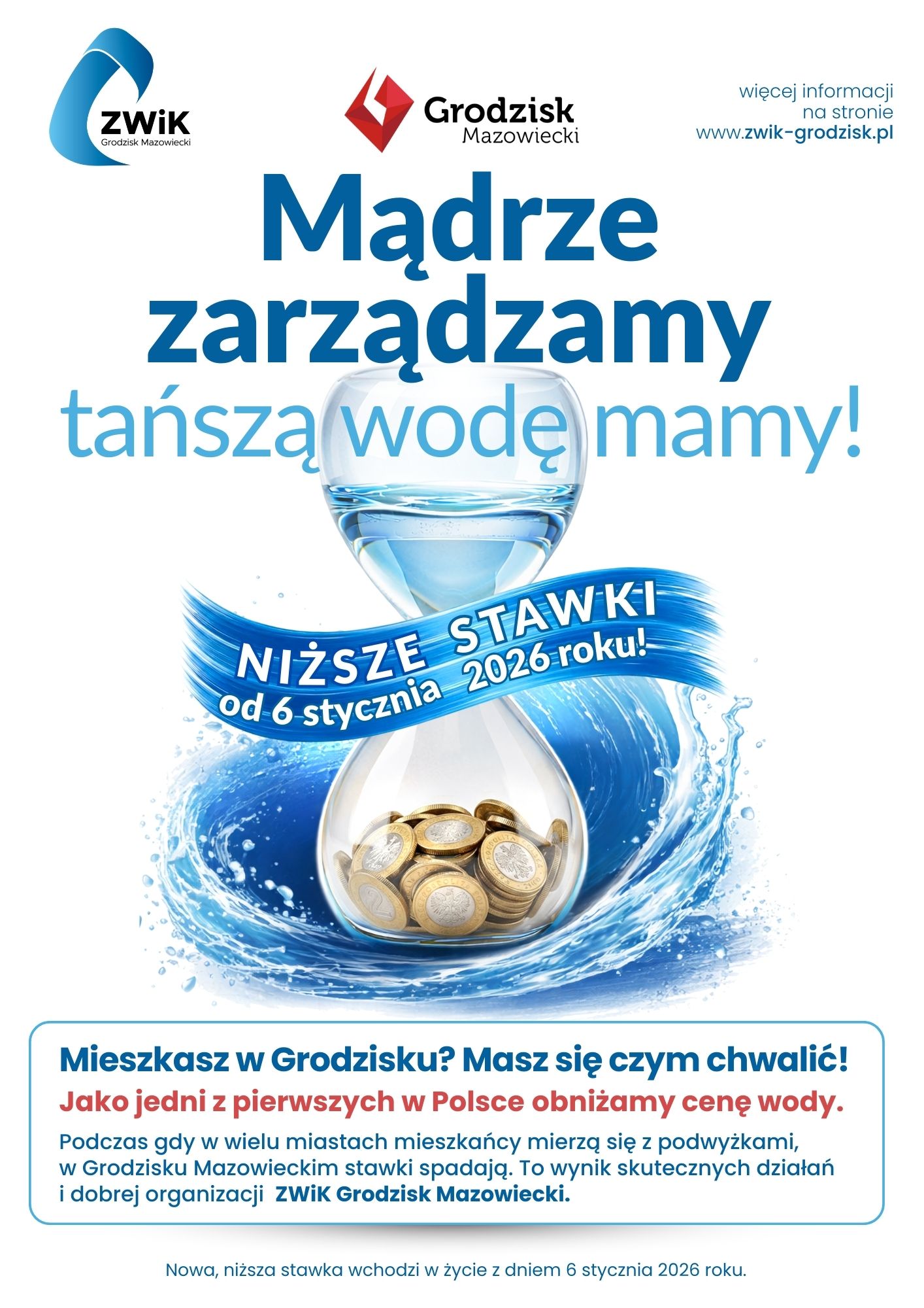 Mądrze zarządzamy, tańszą wodę mamy