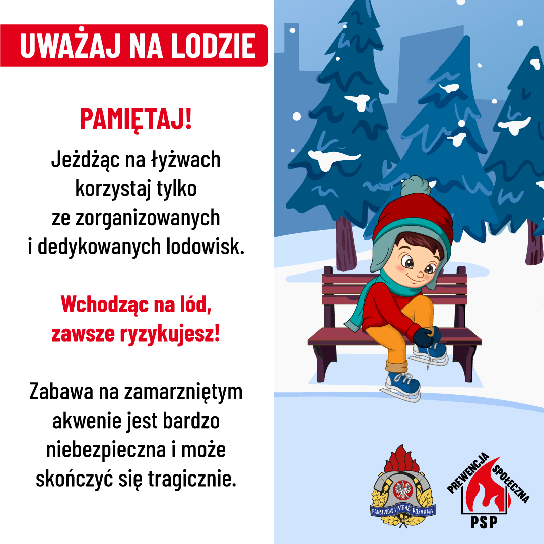 Infografika Uważaj na lodzie