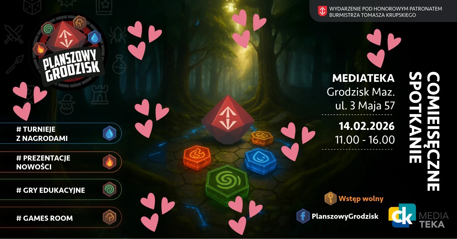 Walentynkowe spotkanie Planszowego Grodziska