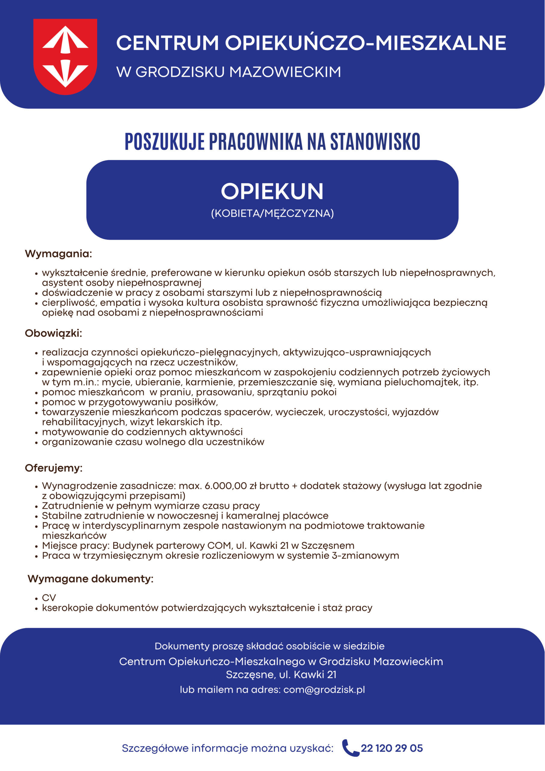 Oferta Pracy - Centrum Opiekuńczo-Mieszkalne