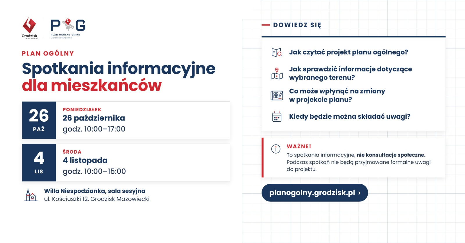 Plan Ogólny - spotkania z mieszkańcami
